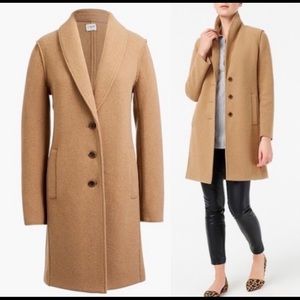 J. Crew Wool Topcoat in Camel